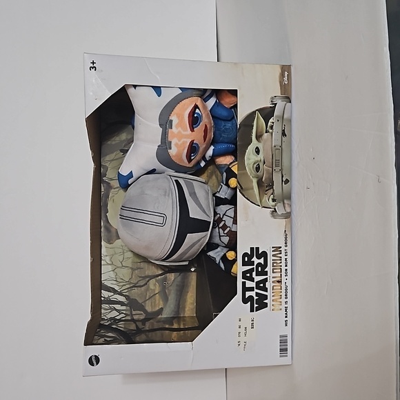 Star Wars The Mandalorian  and Ahsoka Tano 7" Plush . No Grogu  NIB - Picture 1 of 6